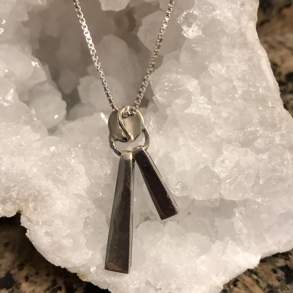 STERLING SILVER BLUE MUSSEL SHELL PENDANT NIB - Picture 4 of 4